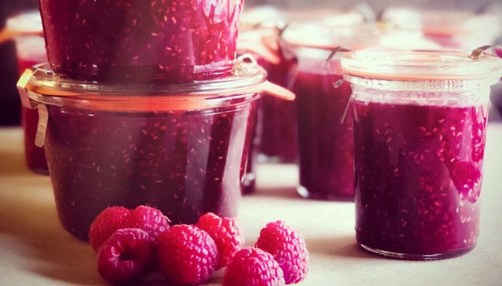 Conservation de la confiture de framboise