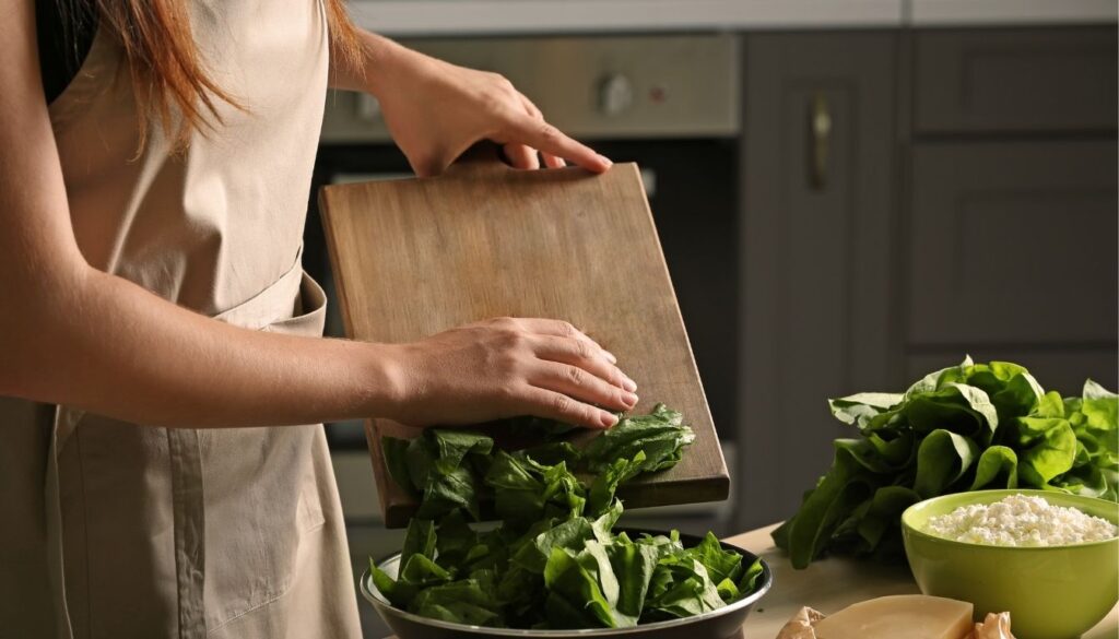 épinards en cuisine