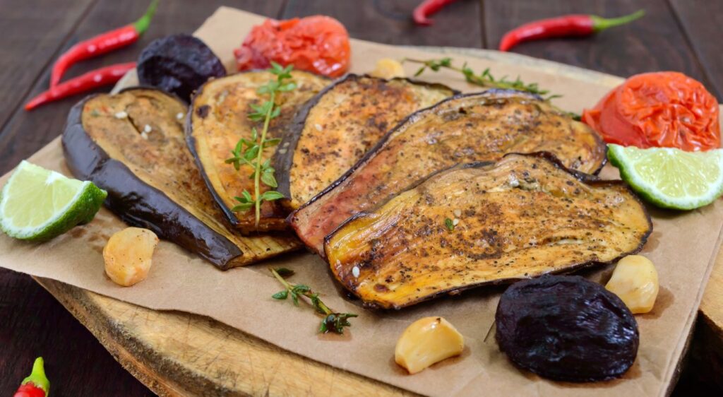 aubergines grillées au four