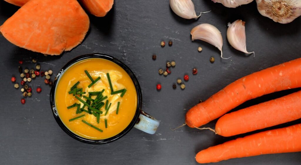 Soupe au potiron et carottes