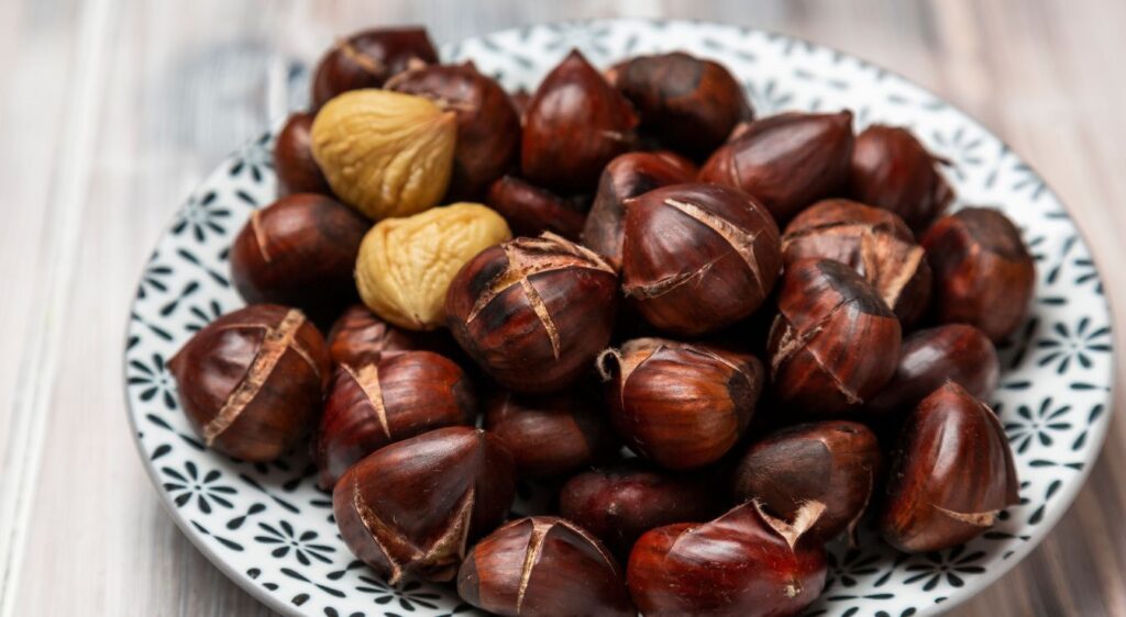 cuisson des châtaignes au four