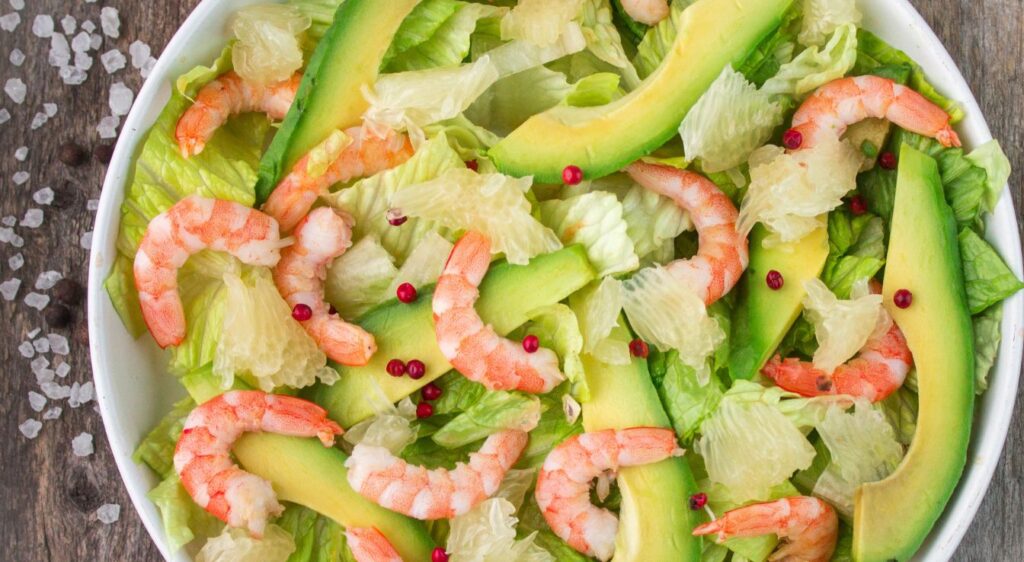 salade crevette avocat pamplemousse