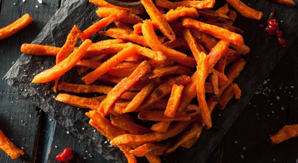 frites de patate douce au four