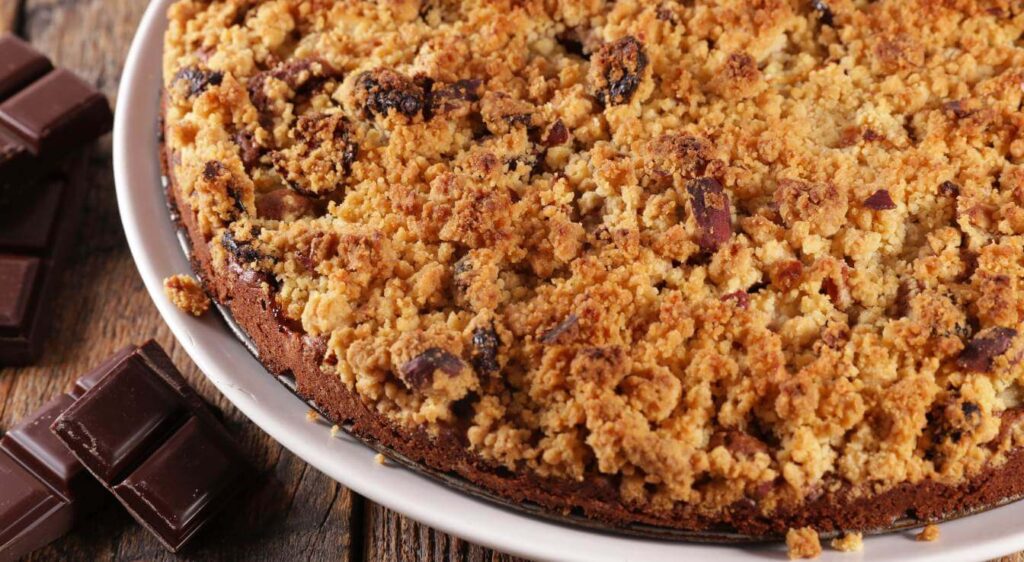 recette Crumble à la poire chocolat