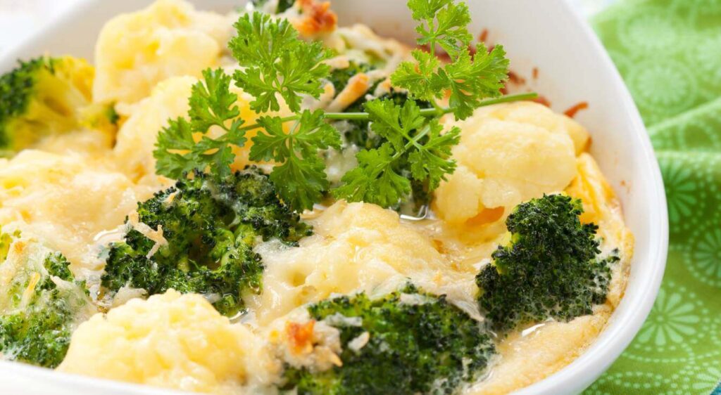 gratin de chou fleur et brocoli