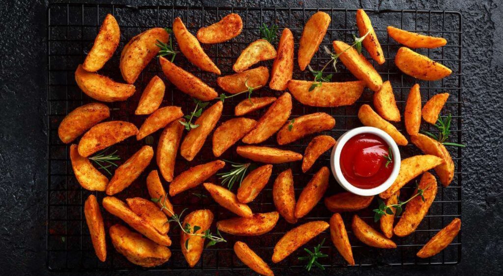 recette de pomme de terre coupée au four