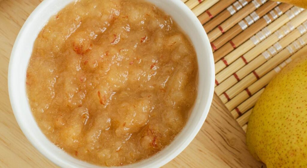 recette de Purée de poire à la cannelle