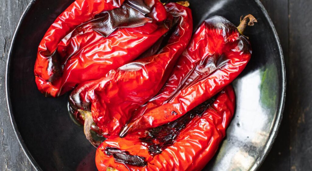 enlever la peau des poivrons​