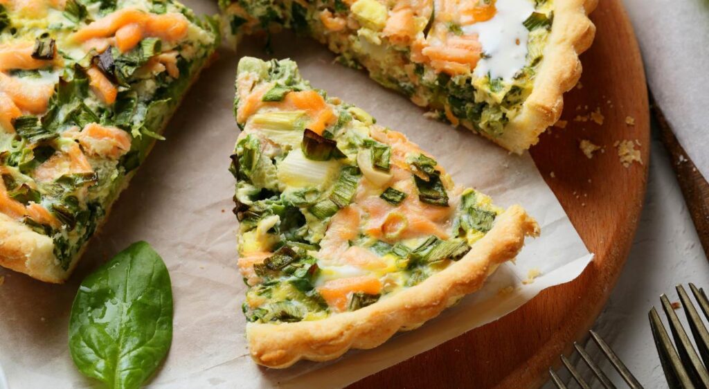 quiche au poireau et saumon