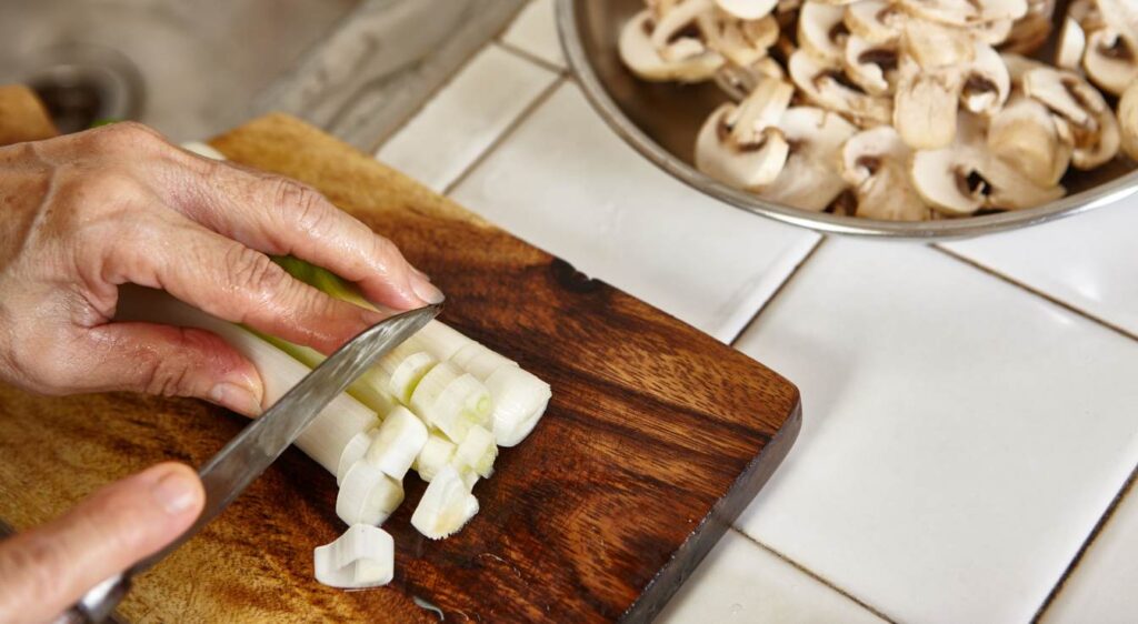 risotto poireau champignons