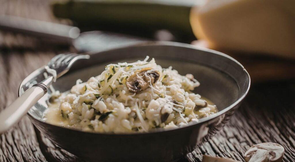 risotto champignons poireaux