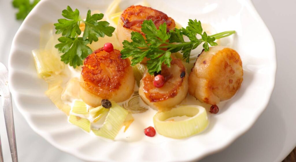 recette des noix de st jacques aux poireaux