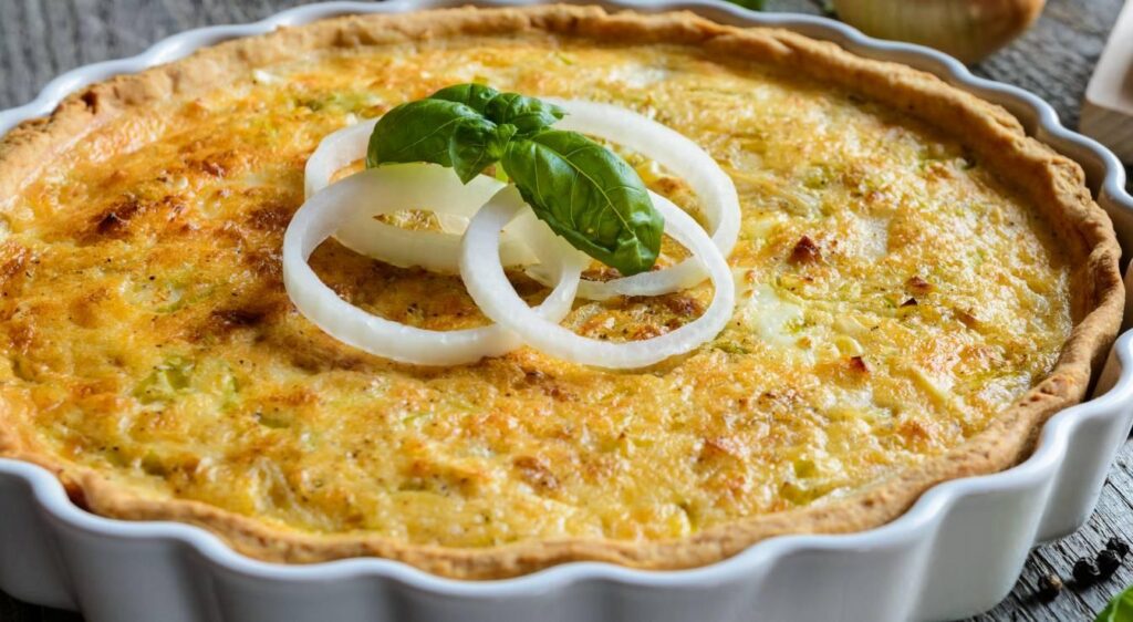 quiche aux oignons et fromage